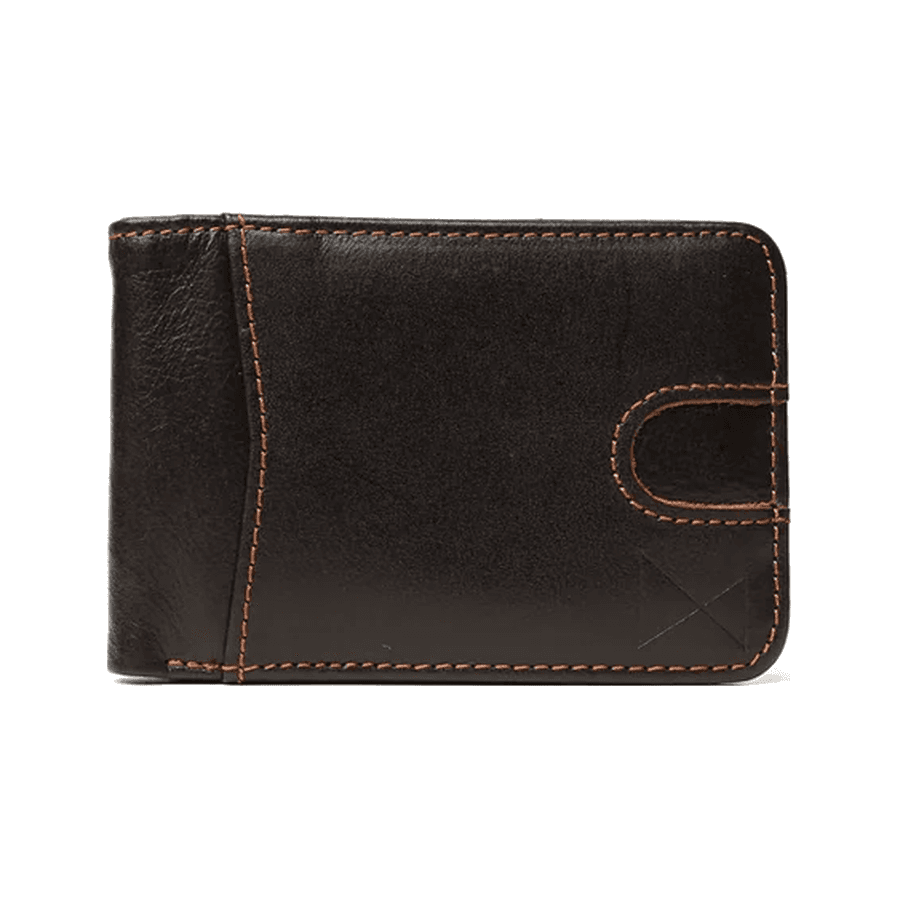 Slim Leather Wallet, Brown
