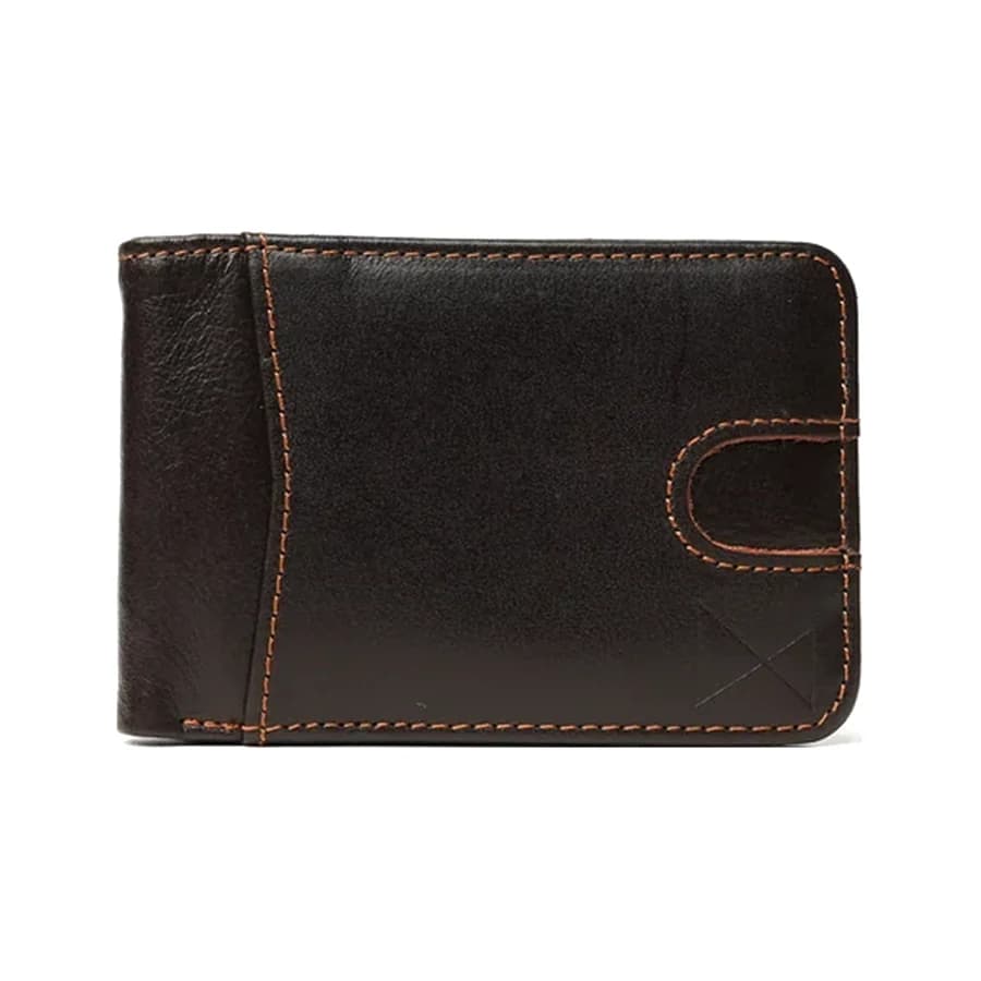 Slim Leather Wallet, Brown
